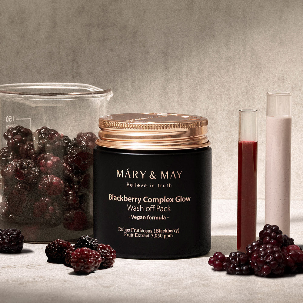 Mascarilla Vegan Blackberry Complex Glow Wash Off Mask Mary&May