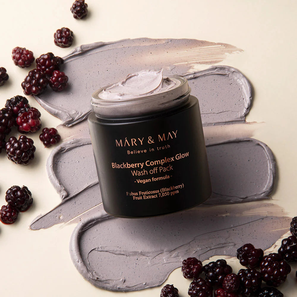 Mascarilla Vegan Blackberry Complex Glow Wash Off Mask Mary&May