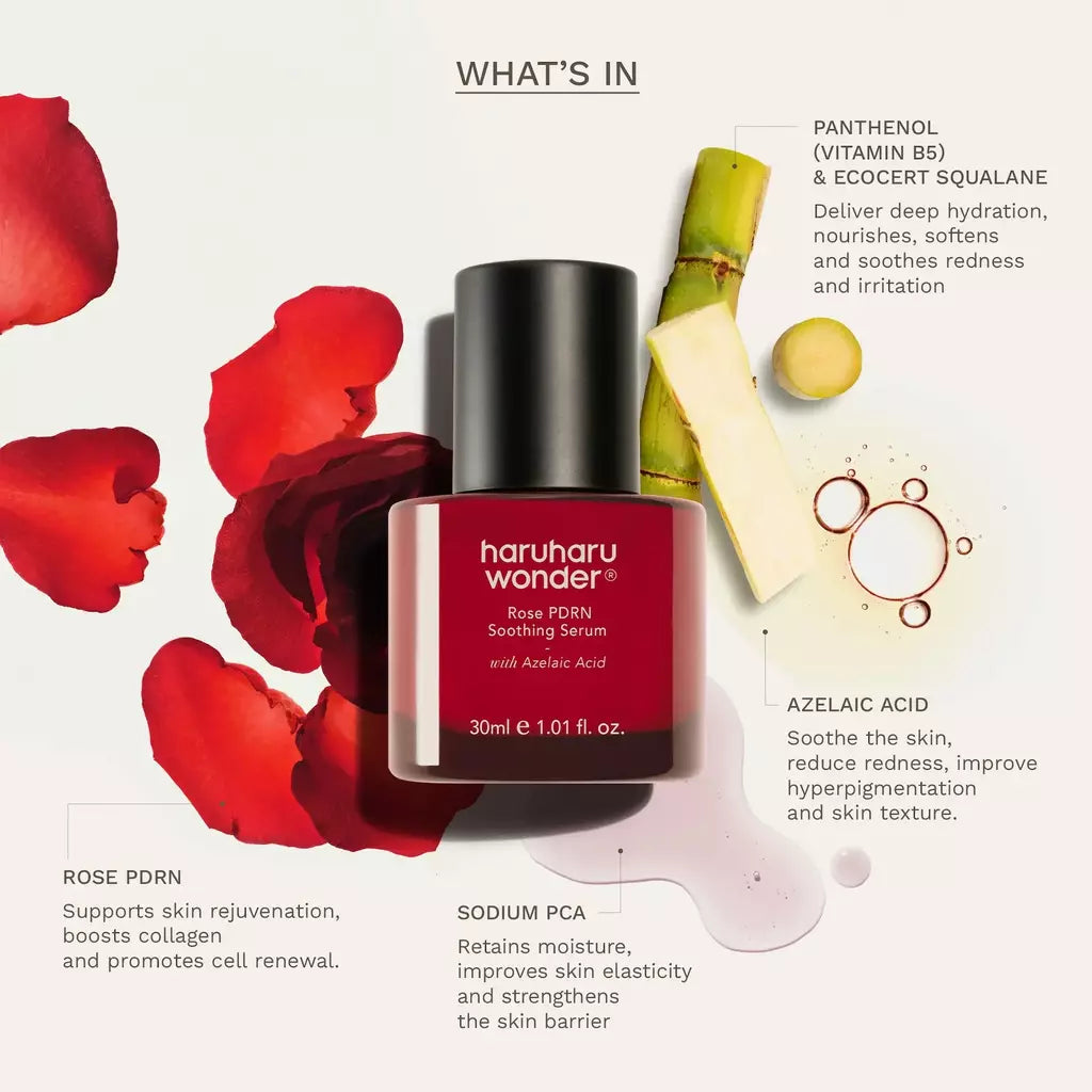 Suero Rose Pdrn Soothing Serum Haruharu Wonder Imagen secundaria del producto