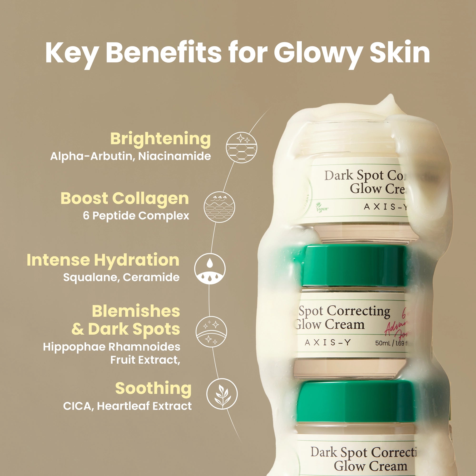 Dark Spot Correcting Glow Cream Axis-Y Imagen secundaria del producto