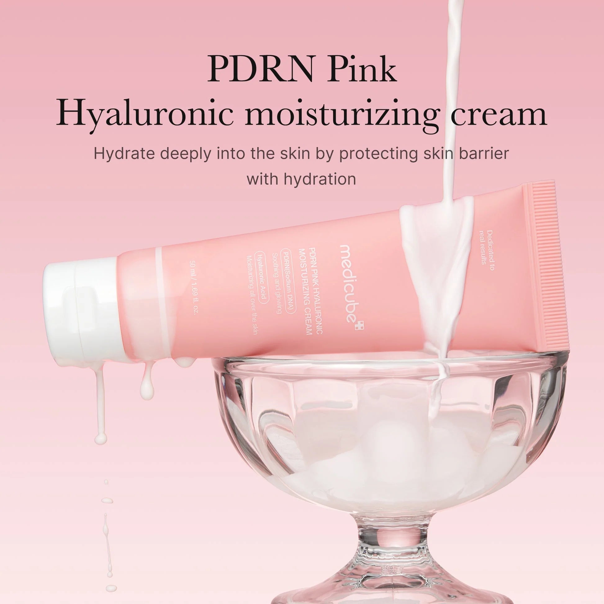 Crema Pdrn Pink Hyaluronic Moisturizing Cream Medicube (55Gr)