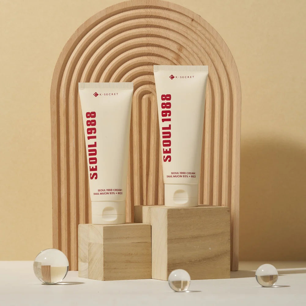 Crema Snail Mucin 93% + Rice Seoul 1988 K-Secret