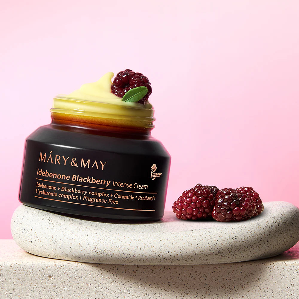 Crema Idebenone + Blackberry Complex Intensive Total Care Cream Mary&May (70Gr)