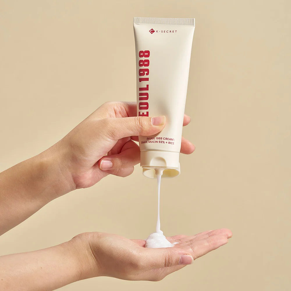Crema Snail Mucin 93% + Rice Seoul 1988 K-Secret