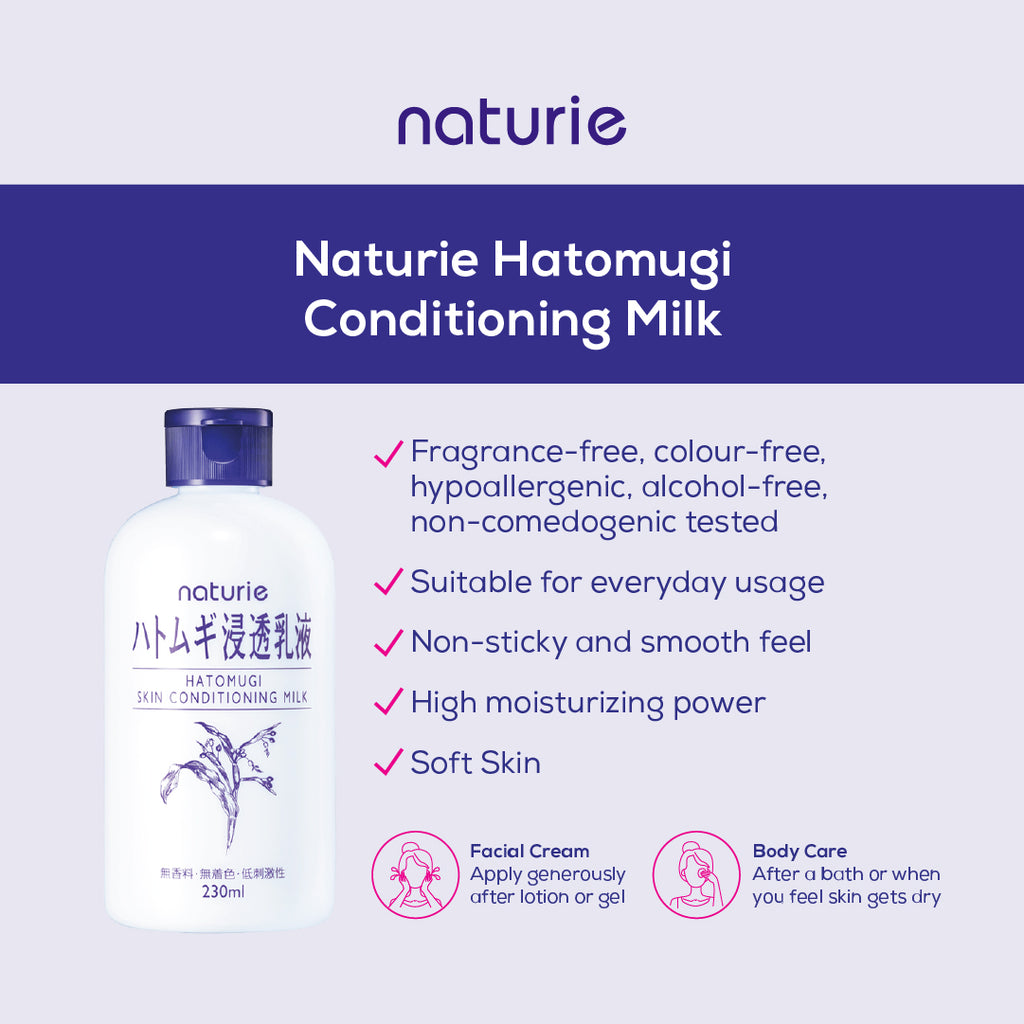 Tónico Hatomugi Skin Conditioner Milk Naturie Kumano Kosme