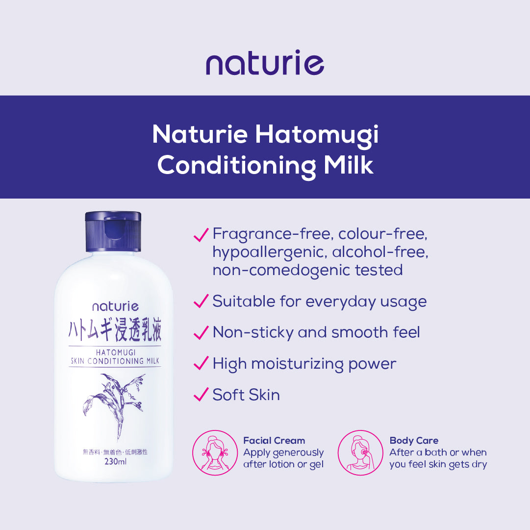 Tónico Hatomugi Skin Conditioner Milk Naturie Kumano Kosme