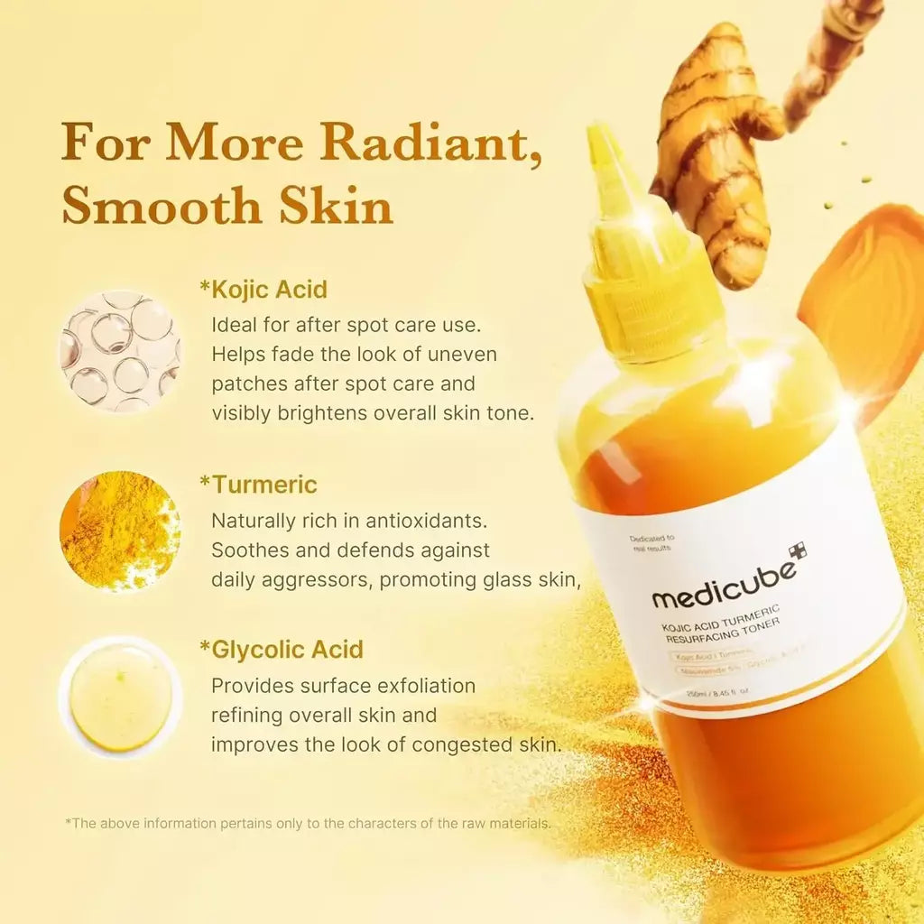 Tónico Kojic Acid Turmeric Resurfacing Toner Medicube Imagen secundaria del producto