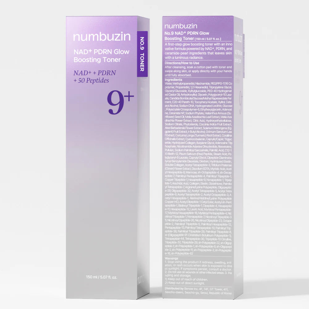 Tónico No. 9 Nad Pdrn Glow Boosting Toner Numbuzin