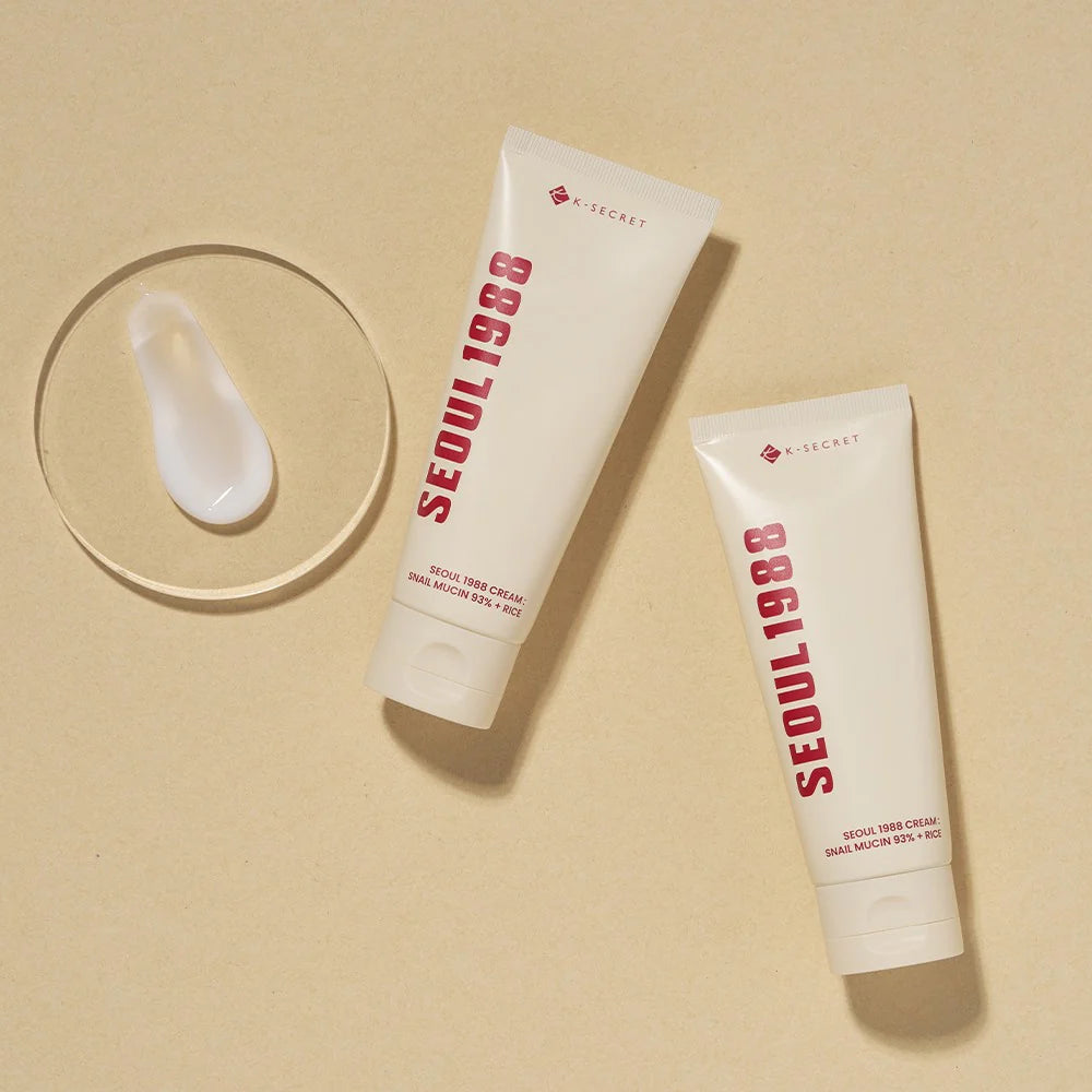Crema Snail Mucin 93% + Rice Seoul 1988 K-Secret