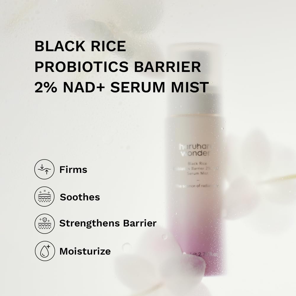 Mist Suero Black Rice Probiotics Barrier 2% Nad+ Serum Mist Haruharu Wonder