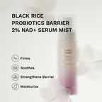 Mist Suero Black Rice Probiotics Barrier 2% Nad+ Serum Mist Haruharu Wonder