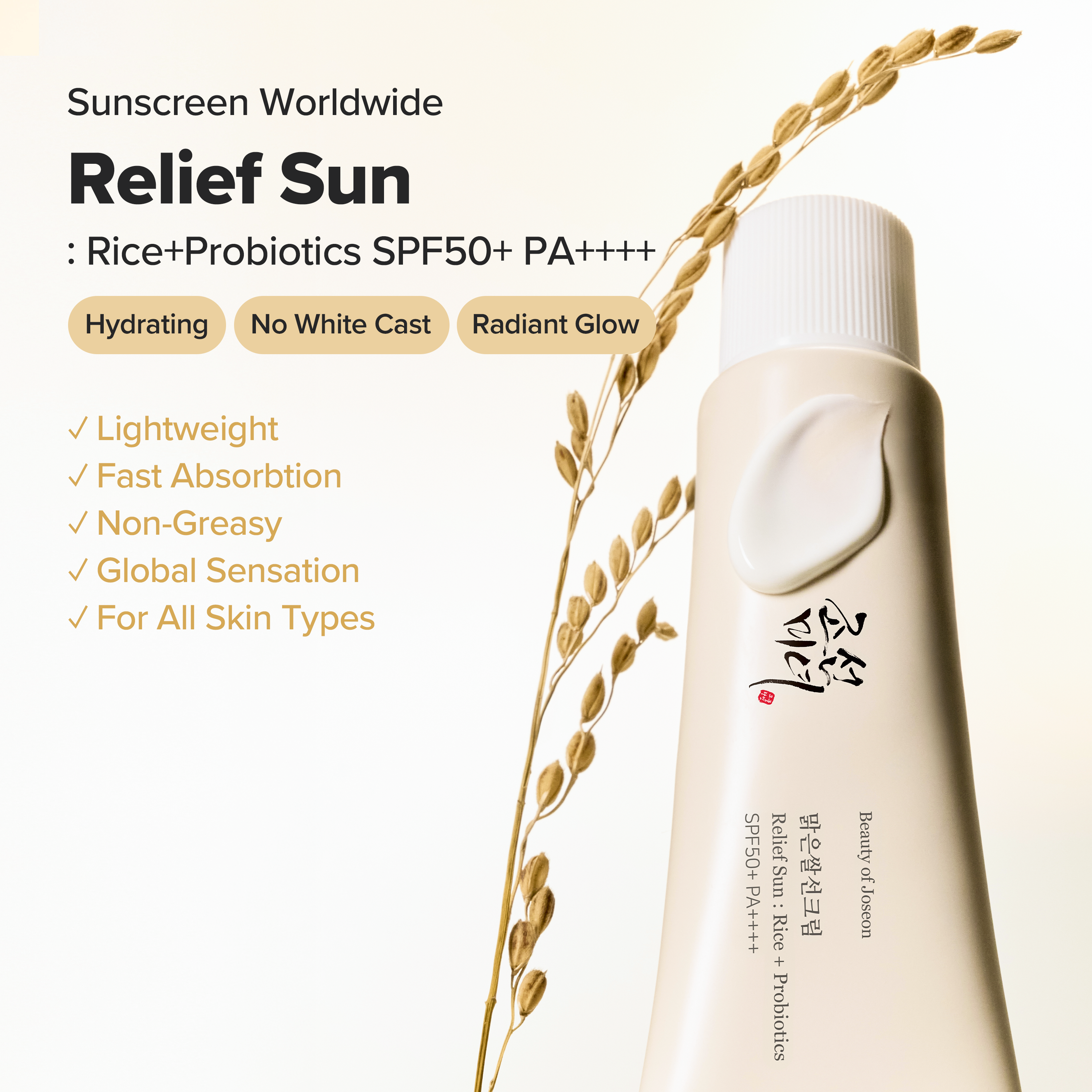 Protector Solar Relief Sun: Rice + Probiotics Beauty Of Joseon