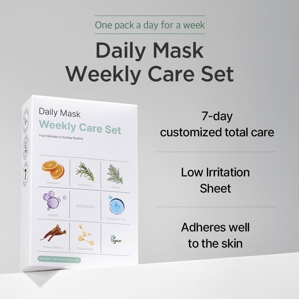 Sheet Mask Daily Mask Weekly Care Mixsoon (Monday Young Energy) Imagen principal del producto