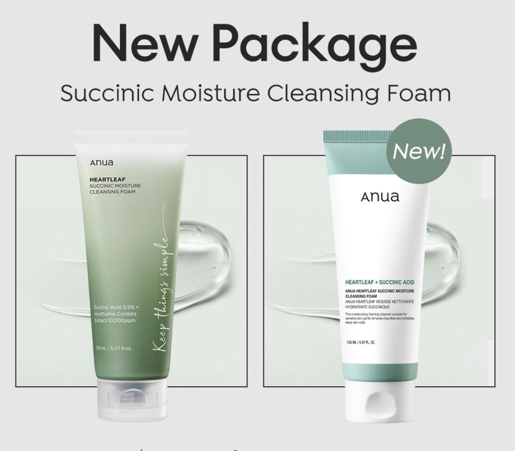 Limpiador Heartleaf Succinic Moisture Cleansing Foam Anua