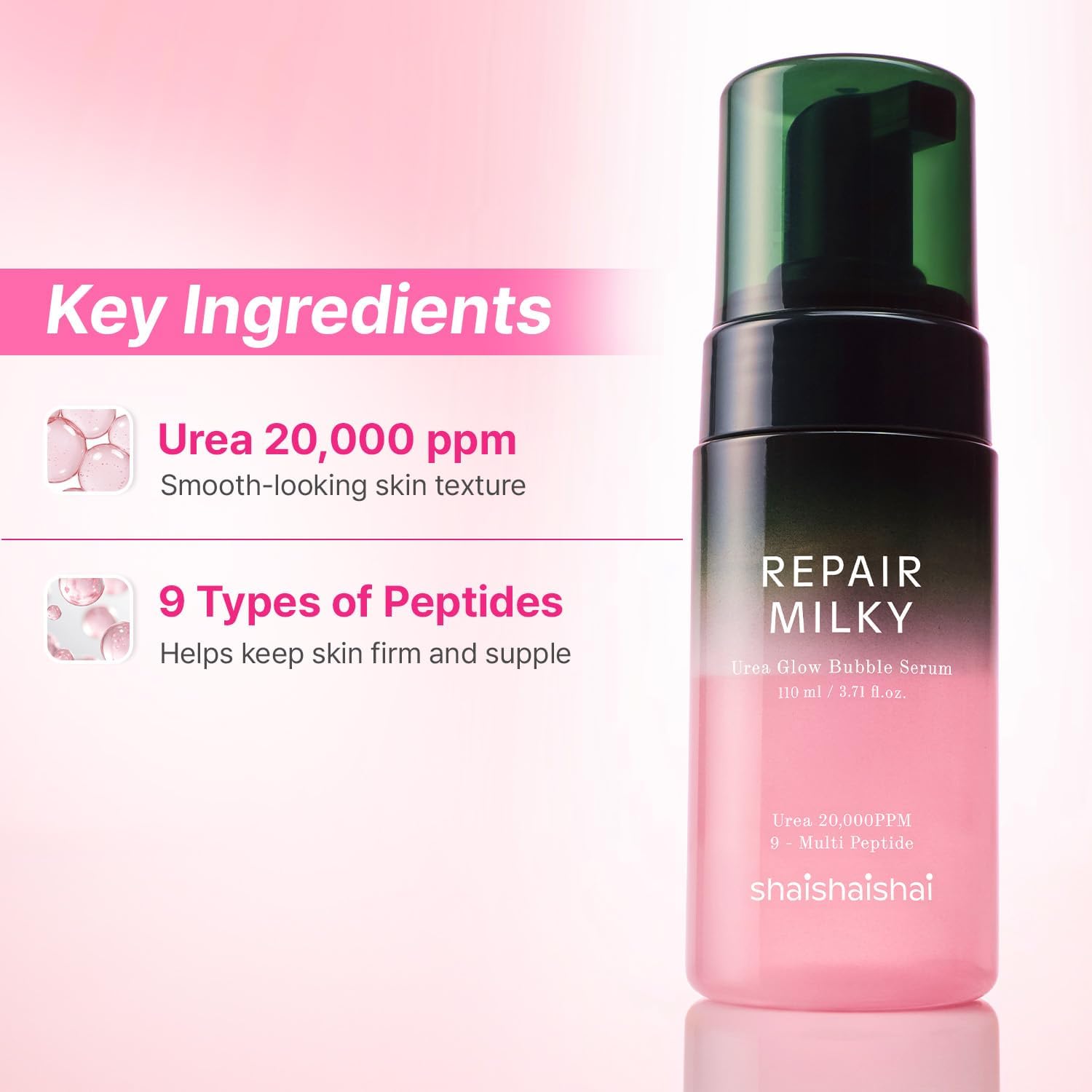 Suero Repair Milky Urea Glow Bubble Serum Shaishaishai Imagen secundaria del producto
