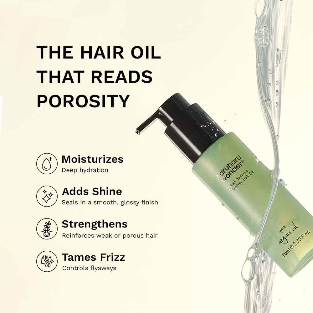 Aceite Capilar Black Bamboo Frizz-Free Hair Oil Haruharu Wonder