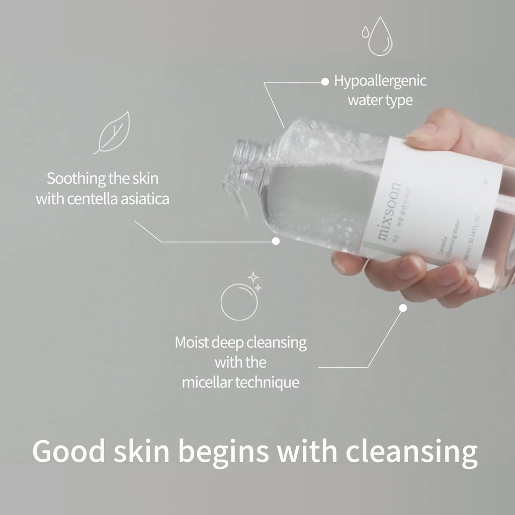 Agua Micellar Centella Cleansing Water Mixsoon