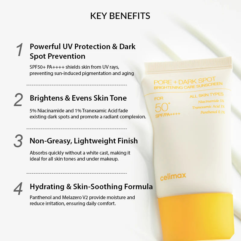 Protector Solar Pore + Dark Spot Brightening Care Sunscreen Celimax