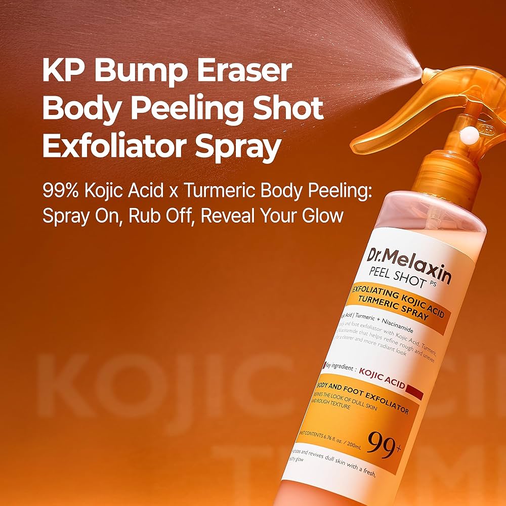 Spray Corporal Exfoliating Kojic Acid Turmeric Dr. Melaxin