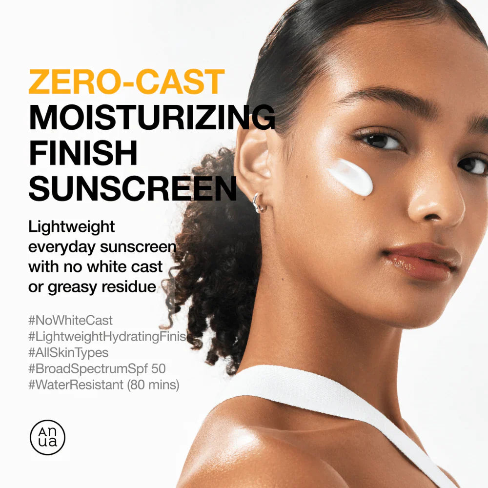 Protector Solar Zero Cast Moisturizing Finish Sunscreen Anua
