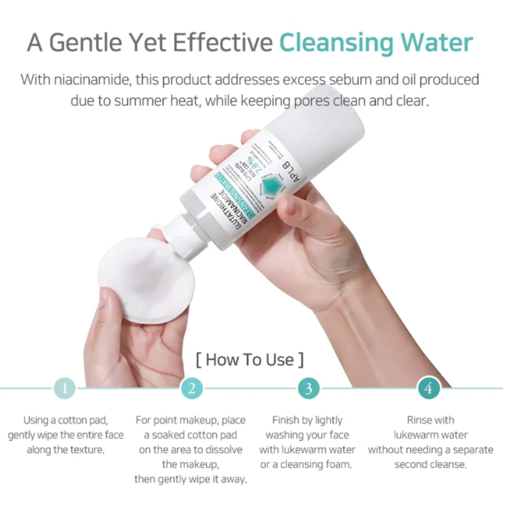 Glutathione Niacinamide Cleansing Water Aplb