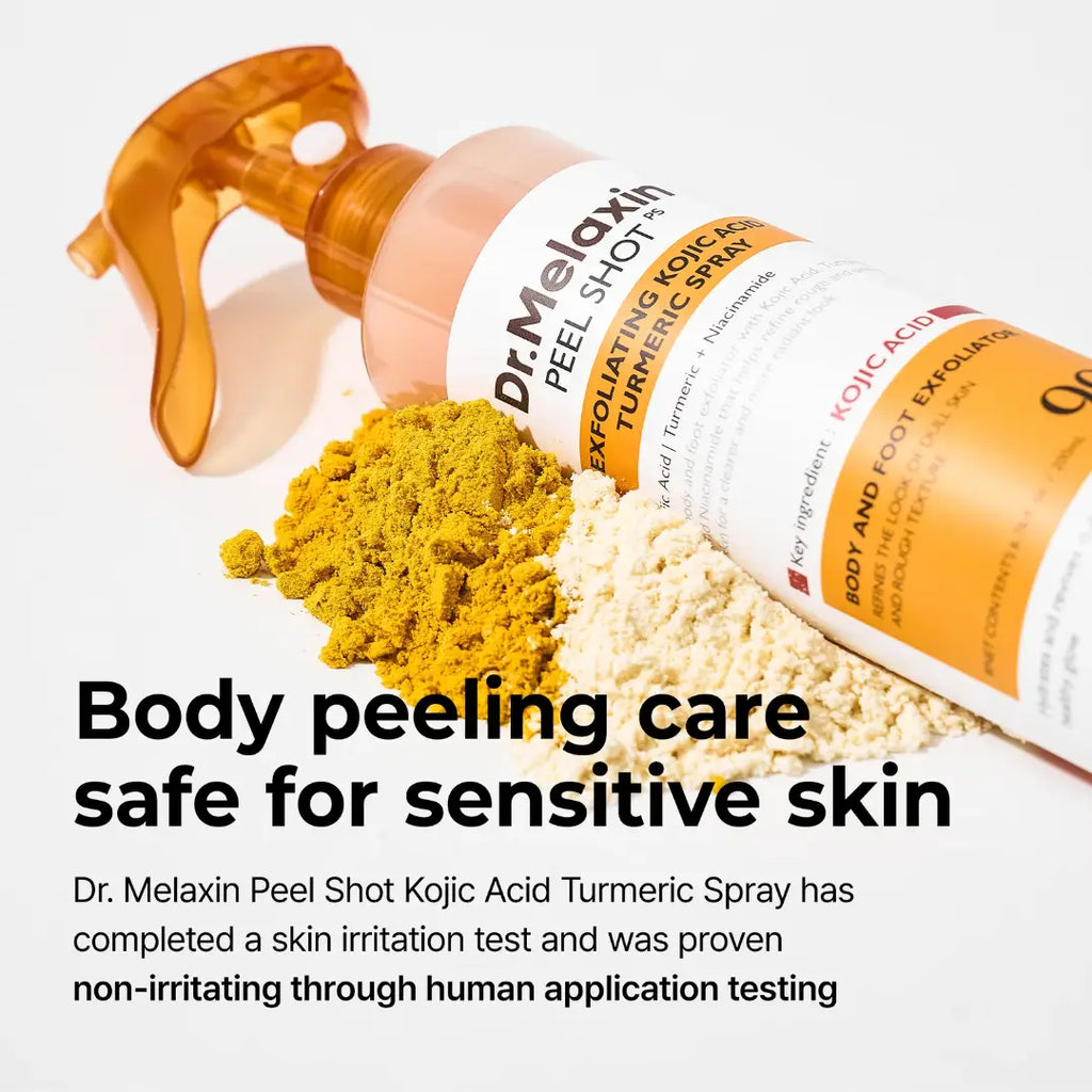Spray Corporal Exfoliating Kojic Acid Turmeric Dr. Melaxin