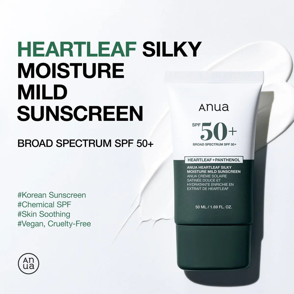 Protector Solar Heartleaf Silky Moisture Sunscreen Anua