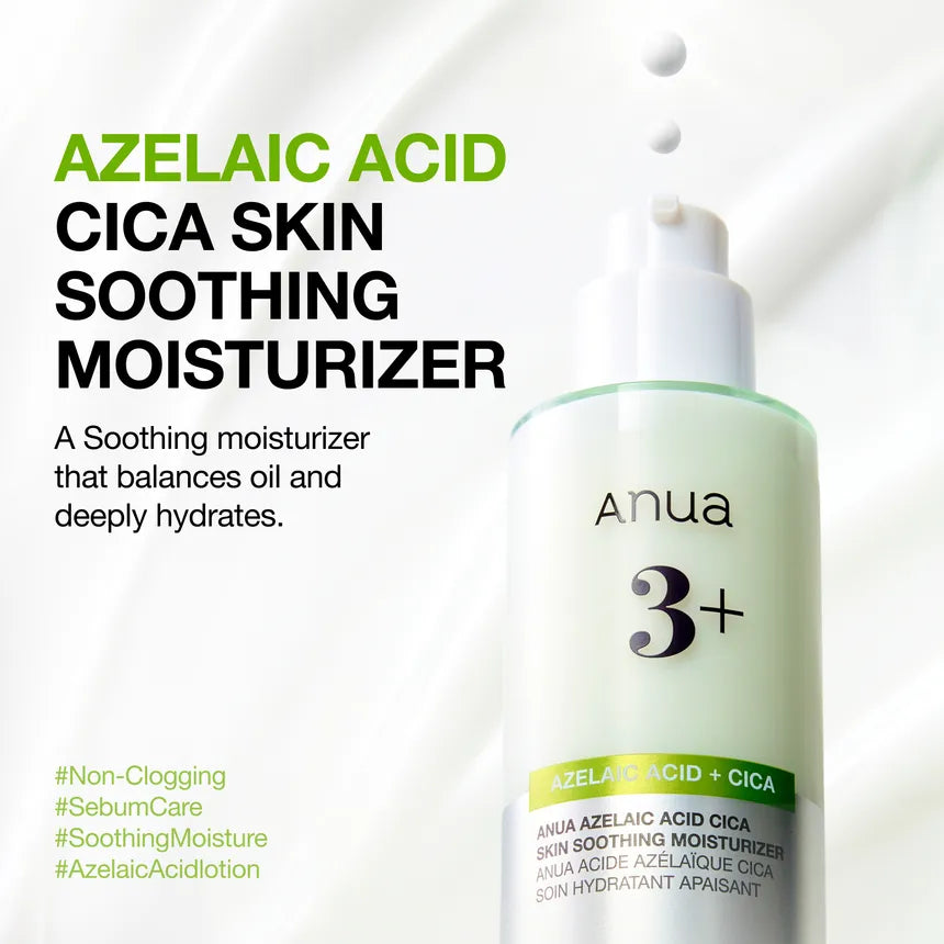 Hidratante Azelaic Acid Cica Skin Soothing Moisturizer Anua