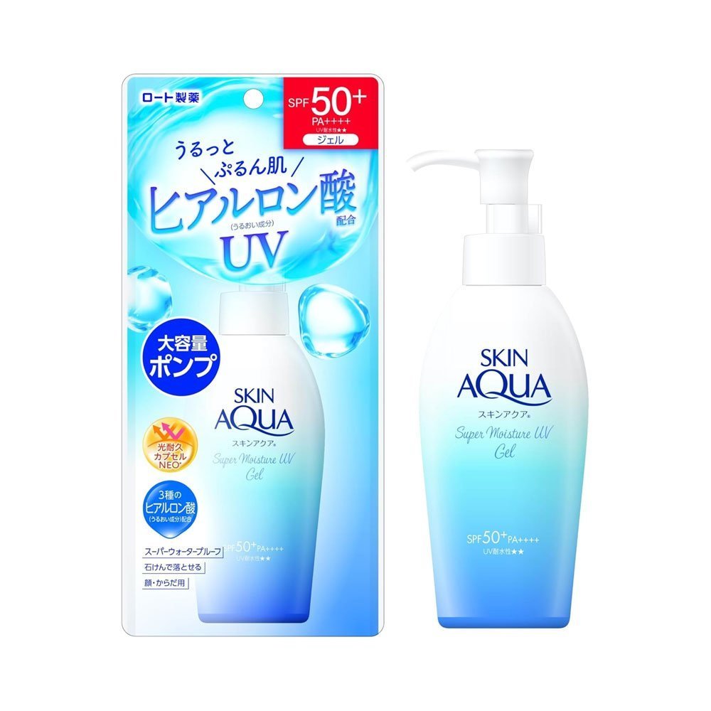 Protector Skin Aqua Sunscreen Super Moisture Gel Spf 50 Rohto Mentholatum