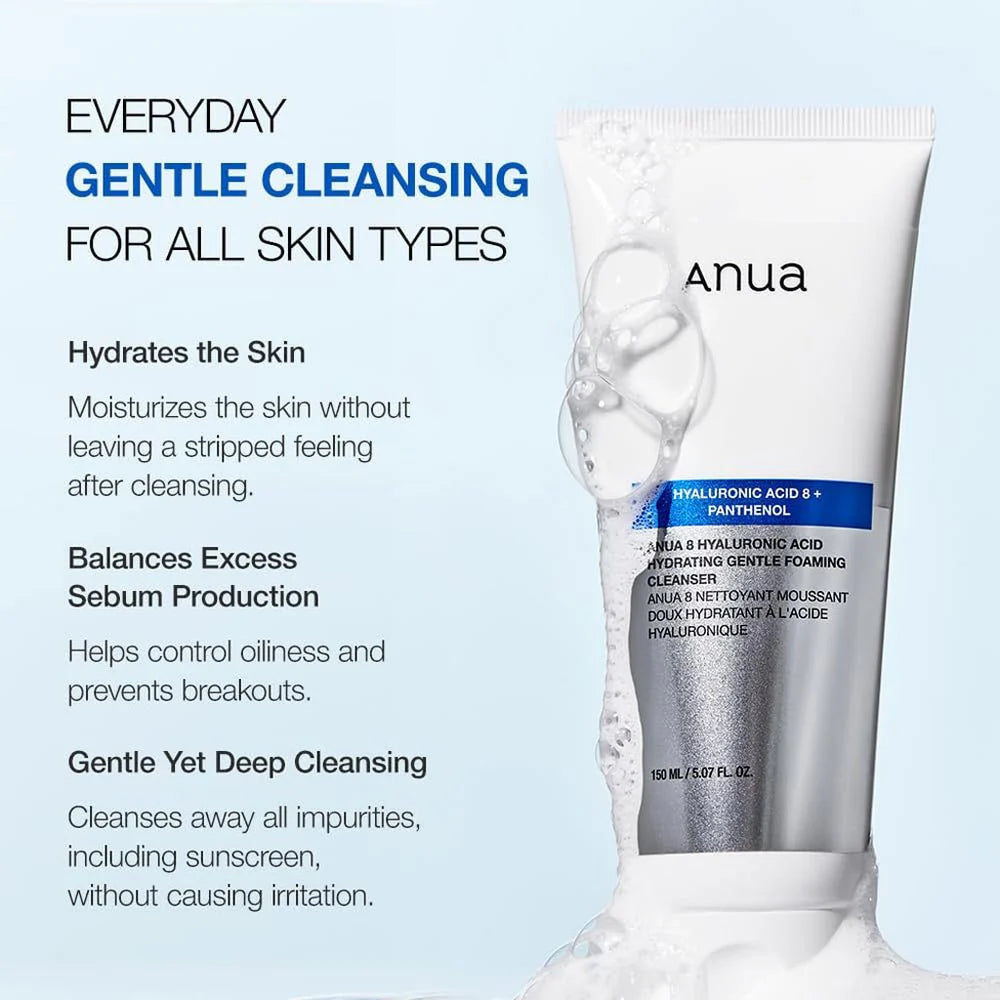 Limpiador 8 Hyaluronic Acid Hydrating Gentle Foaming Cleanser Anua
