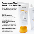 Protector Solar Zero Cast Moisturizing Finish Sunscreen Anua