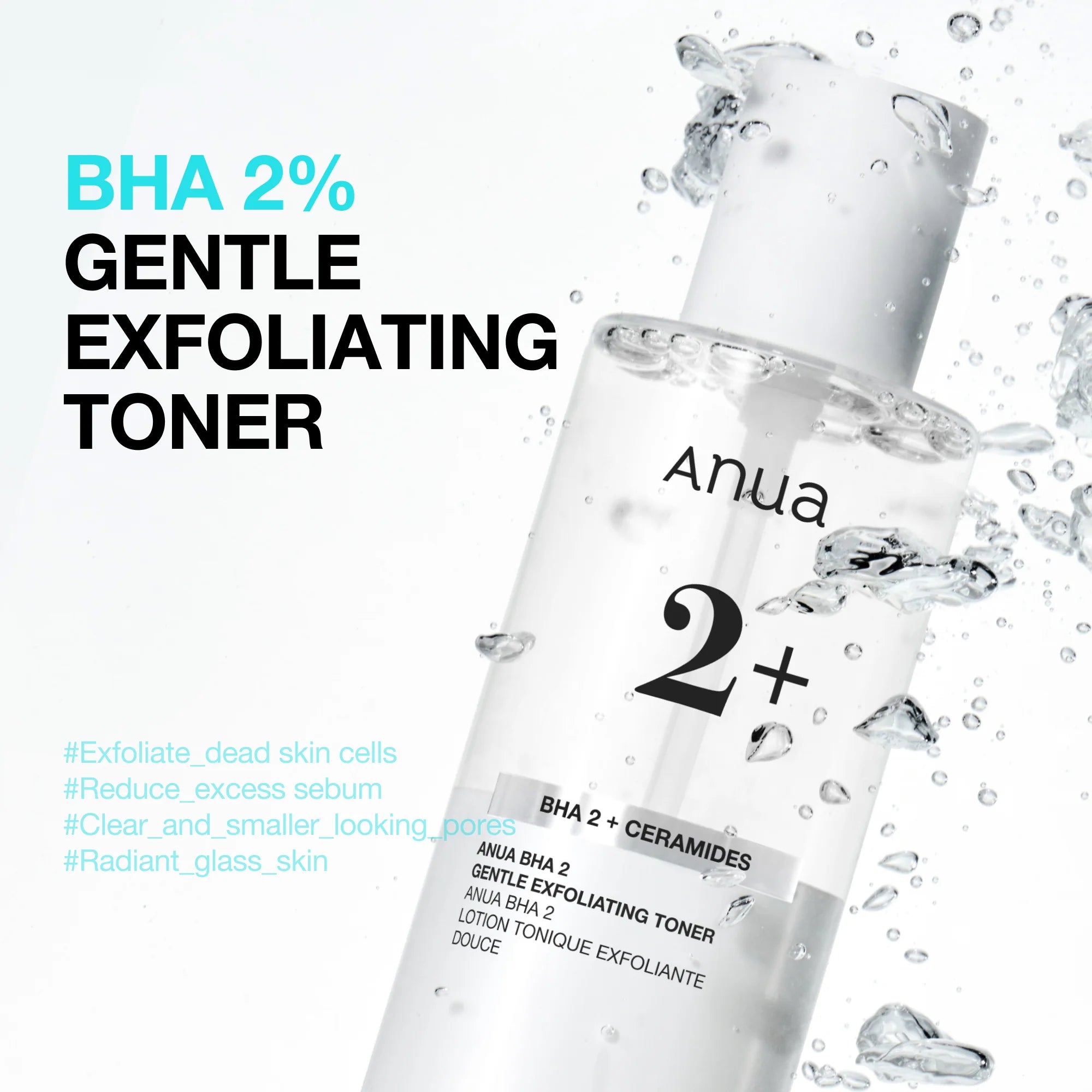 Tónico Bha 2% + Ceramides Gentle Exfoliating Toner Anua Imagen principal del producto