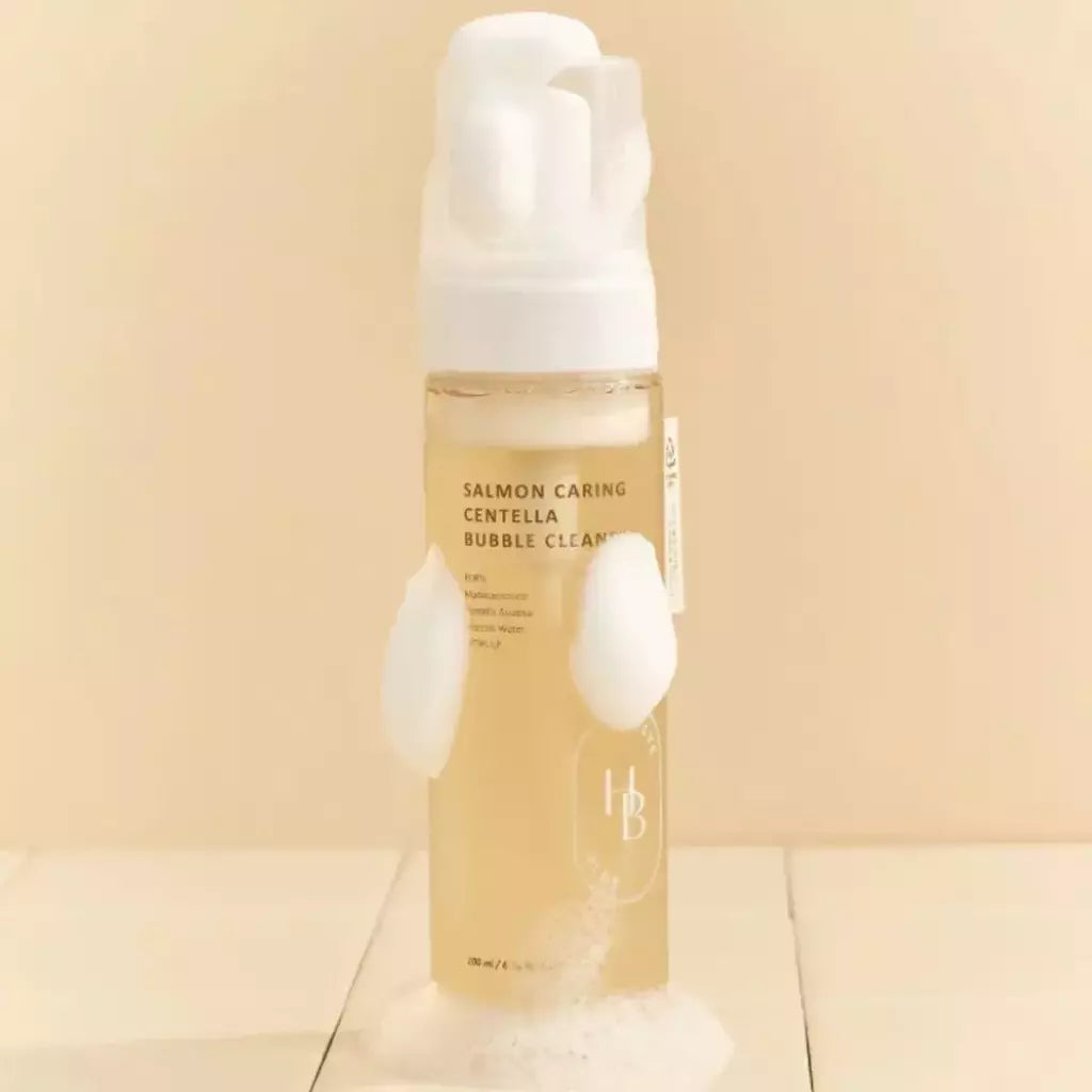 Limpiador Salmon Caring Centella Bubble Cleanser Heveblue