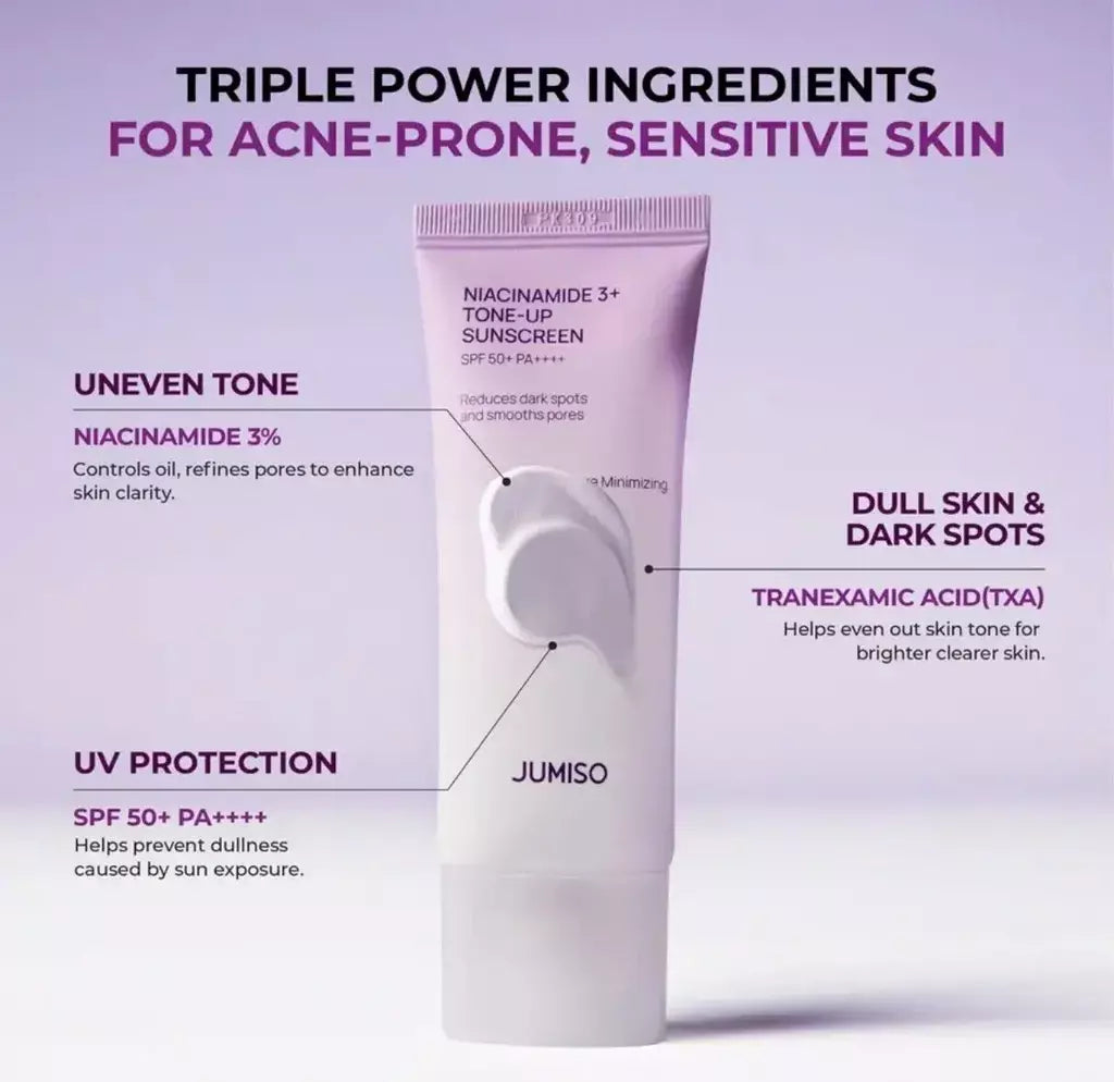 Protector Solar Niacinamide 3+ Tone Up Sunscreen Jumiso