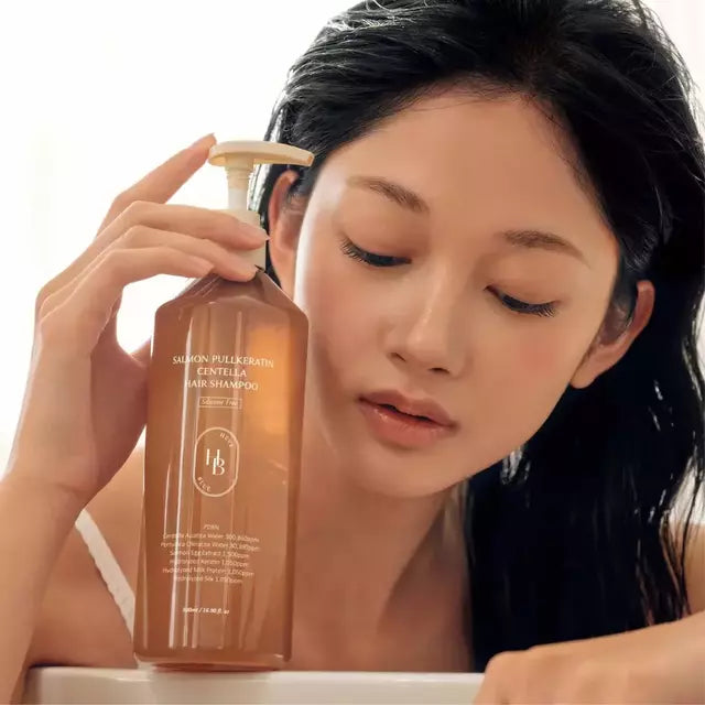 Shampoo Salmon Pullkeratin Centella Hair Heveblue