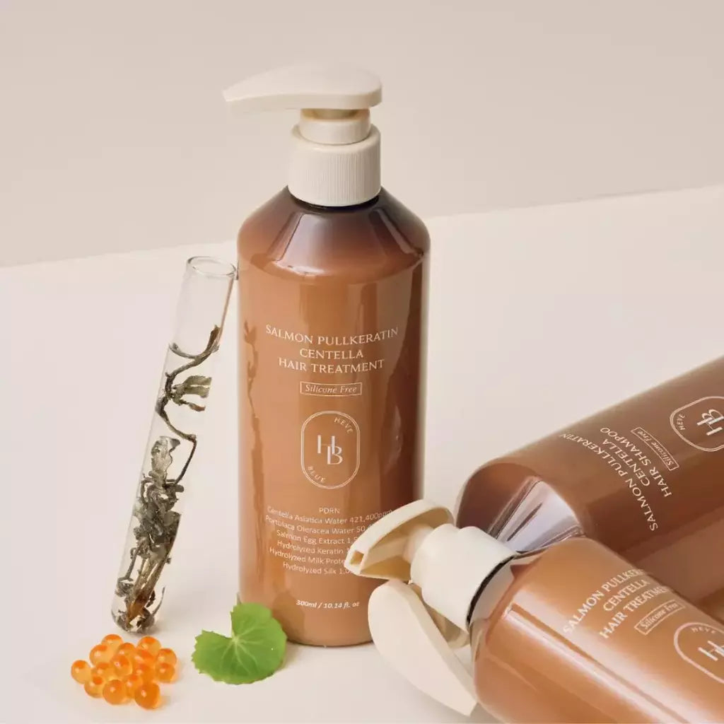 Shampoo Salmon Pullkeratin Centella Hair Heveblue