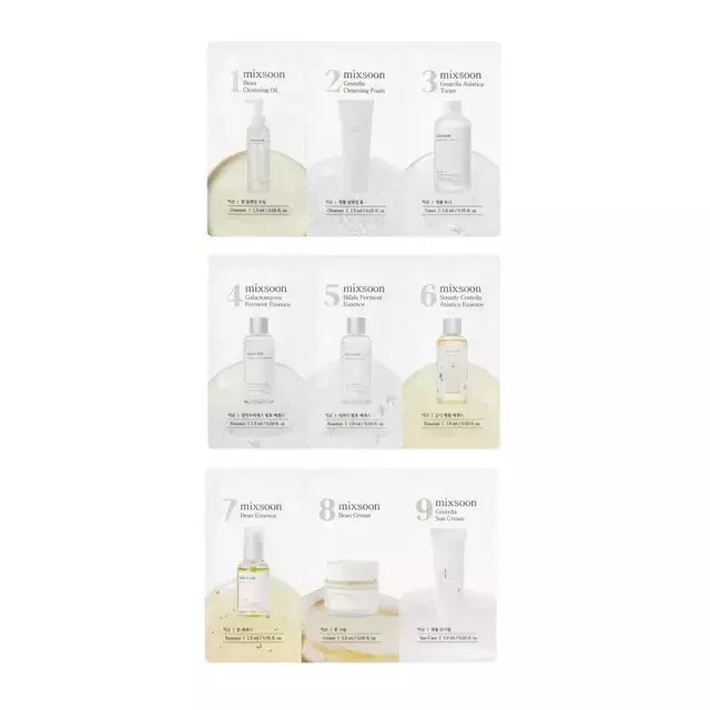 Set De 9 Sachets Para Skincare Mixsoon
